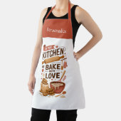 Tablier Kitchen Bake With Love Quote Personalized Gift (Insitu)