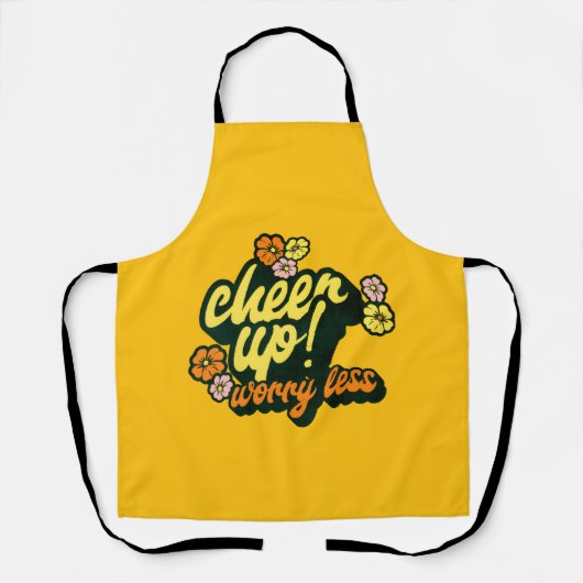 TABLIER KITCHEN CHEER UP WORRY LESS APRON  (Recto)
