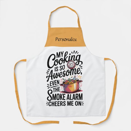 Tablier Kitchen Cooking Funny Humor Quote Personalize (Recto)