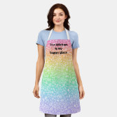 Tablier Kitchen is My Happy Place Doodles Rainbow Apron (Porté)