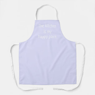Tablier Kitchen is My Happy Place Periwinkle Pastel Apron