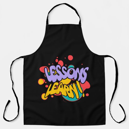 TABLIER KITCHEN PAINT SPLASH LESSONS LEARN APRON (Recto)
