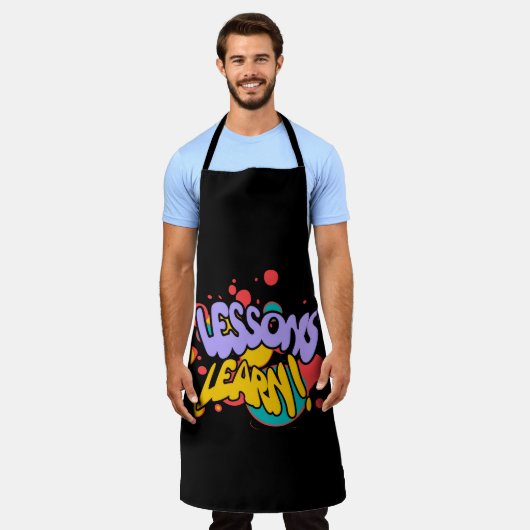 TABLIER KITCHEN PAINT SPLASH LESSONS LEARN APRON (Porté)