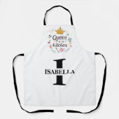 Tablier Kitchen Queen Name Monogram Design (Recto)