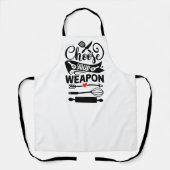 Tablier Kitchen Warrior : Choisissez votre arme culinaire (Recto)