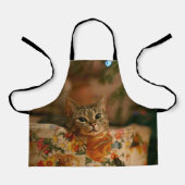 Tablier Kitten peeking behind the Christmas tree (Recto)