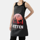 Tablier Kitty Halloween Maison Hantée Design de Chat_1 (Insitu)