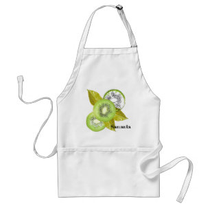 Tablier Kiwi, fruité, vert et blanc, frais, juteux, blanc