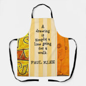 Tablier Klee - Citation et peintures (Recto)