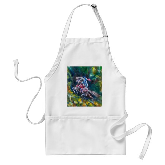 TABLIER KNIGHT LANCELOT, CHEVAL EN FORÊT VERTE (Devant)