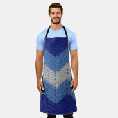 Tablier Knit à rayures bleu et blanc (Porté)