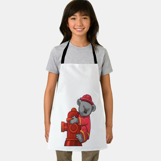 Tablier Koala as Firefighter with Fire hydrant (Insitu)