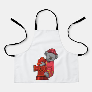 Tablier Koala as Firefighter with Fire hydrant