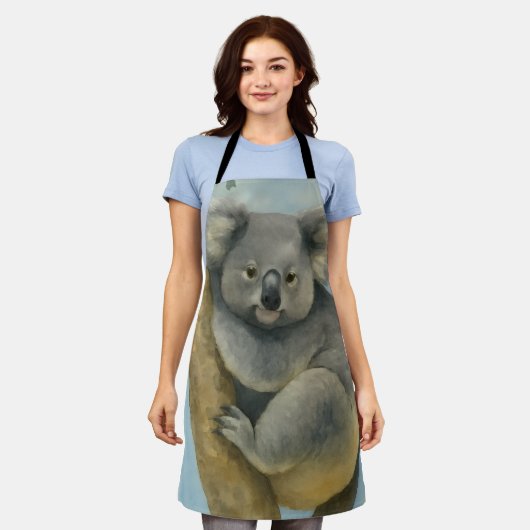 Tablier Koala Calm - Aquarelle Faune (Porté)