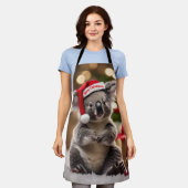 Tablier Koala Oear Portant Le Chapeau Du Père Noël, (Porté)