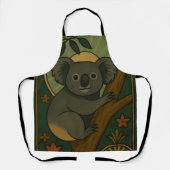 Tablier Koala ornemental en Mandala botanique (Recto)