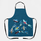 Tablier koi Fish aquarelle art japonais (Recto)