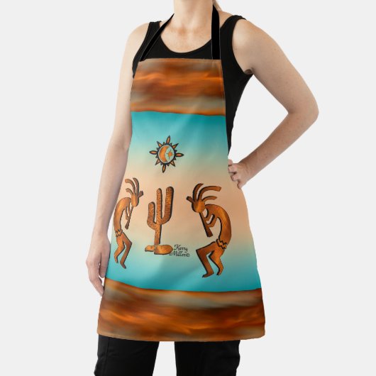 Tablier Kokopelli Et Cactus Apron (Insitu)