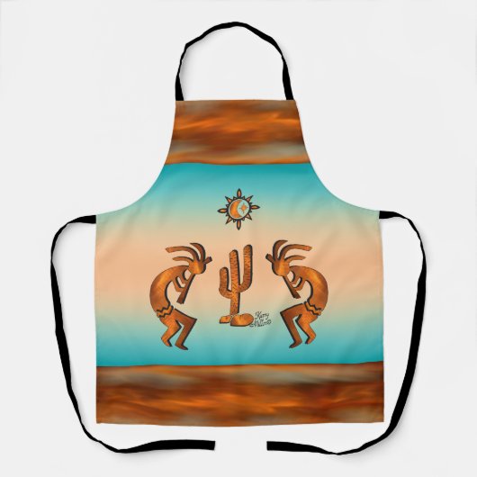 Tablier Kokopelli Et Cactus Apron (Recto)