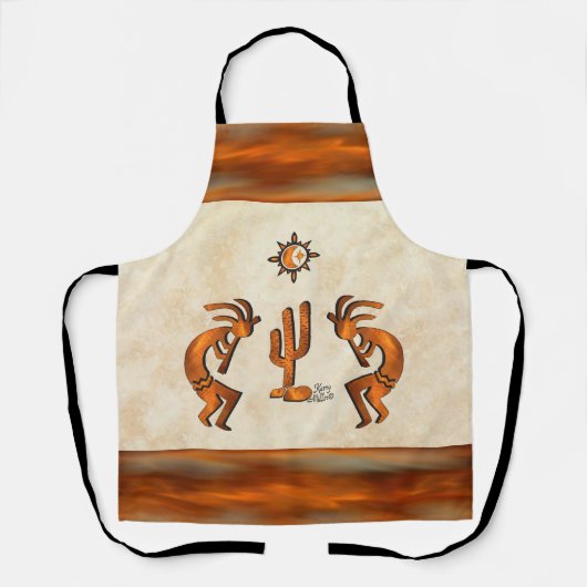 Tablier Kokopelli Et Cactus Apron (Recto)