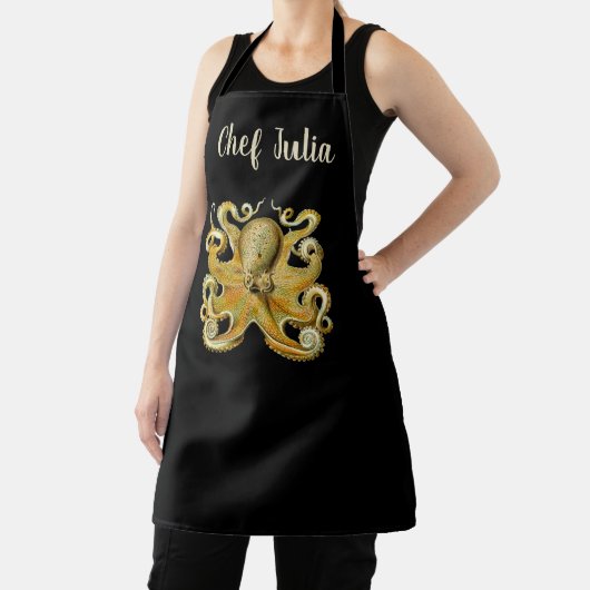 Tablier Kraken vintage, Octopus Gamochonia, Ernst Haeckel (Insitu)