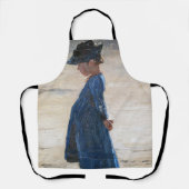 Tablier Kroyer - Petite fille debout sur Skagen Beach (Recto)