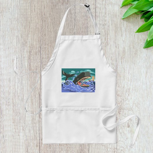 Tablier La Biblique Jonah et la Scène de l'Océan Baleine