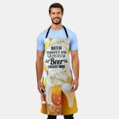 Tablier La bière amusante ne pose pas de questions compren (Porté)