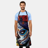 Tablier La Calavera Catrina Jour d'Halloween des morts (Porté)