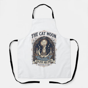 Tablier La carte de tarot de chat de lune de chat Majeur A