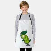 Tablier La chenille au coucher avec la feuille (Porté)