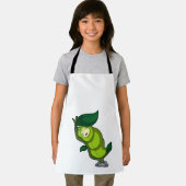 Tablier La chenille au coucher avec la feuille (Insitu)