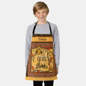 Tablier La chouette de Thanksgiving de l'enfant réveille l (Porté)