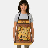 Tablier La chouette de Thanksgiving de l'enfant réveille l (Insitu)
