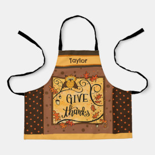 Tablier La chouette de Thanksgiving de l'enfant réveille l