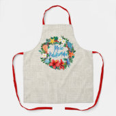 Tablier La couronne de Noël hawaïenne de Mele Kalikimaka (Recto)