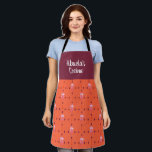 Tablier La cuisine de la grand-mère bohème d'Abuela<br><div class="desc">Tablier personnalisé pour votre Abuela dans un joli design de motif de fleurs bohème orange et violet qui dit - Cocina d'Abuela (cuisine de grand-mère en espagnol). Le texte peut être changé en différents termes de votre choix.</div>
