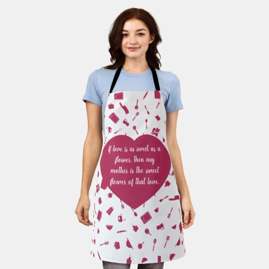 Tablier La cuisine de la mère, (Porté)