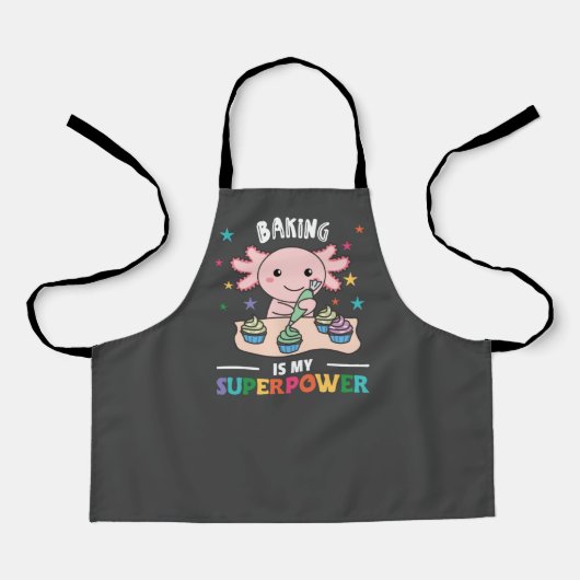 Tablier La Cuisine Est Ma Superpuissance Douce Axolotl Can (Recto)