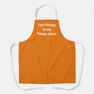 Tablier La cuisine est mon joyeux espace orange