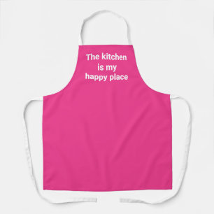 Tablier La cuisine est mon joyeux espace rose vif