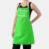 Tablier La cuisine est mon joyeux espace vert citron (Insitu)