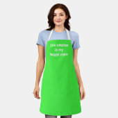 Tablier La cuisine est mon joyeux espace vert citron (Porté)