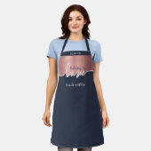 Tablier La cuisson est l'amour fait Rose comestible Script (Porté)