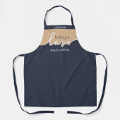 Tablier La cuisson est l'Amour rendu Comestible NAVY TAN É (Recto)