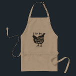 Tablier La dame folle du poulet<br><div class="desc">Le tablier super mignon a une silhouette de poulet et le texte "I Am One Crazy CHICKEN Lady" en noir et blanc. Faites un grand cadeau pour l'amoureux du poulet dans votre vie! Mettez un SOURIRE sur leur visage :)</div>