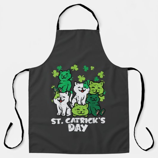 Tablier la fête de la Saint-Patrick chats Saint-Patty (Recto)