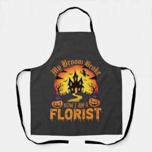 Tablier La Fleuriste Sorcière D'Halloween Mon Balai Est Ca
