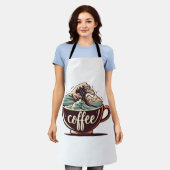 Tablier La Grande Vague De Café (Porté)