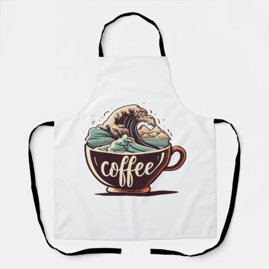 Tablier La Grande Vague De Café (Recto)